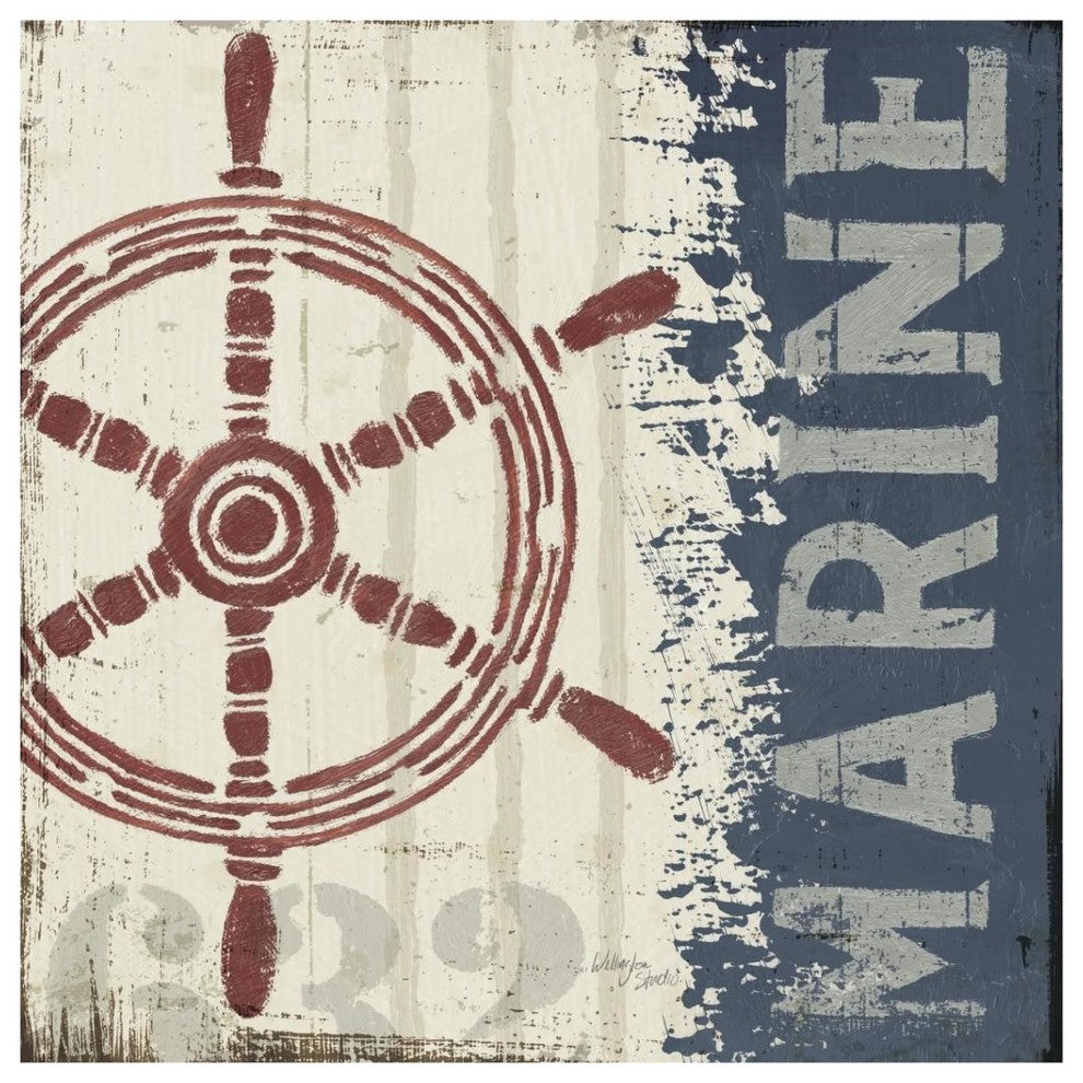 "Nautical VI" Digital Paper Print by Wellington Studio, 38"x38"