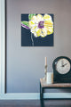 Epic Graffiti "Yellow Rose" by Linda Woods, Giclee Canvas Wall Art, 18"x18"