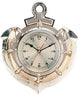 Polished Brass Anchor and Ship Wheel Quartz Clock