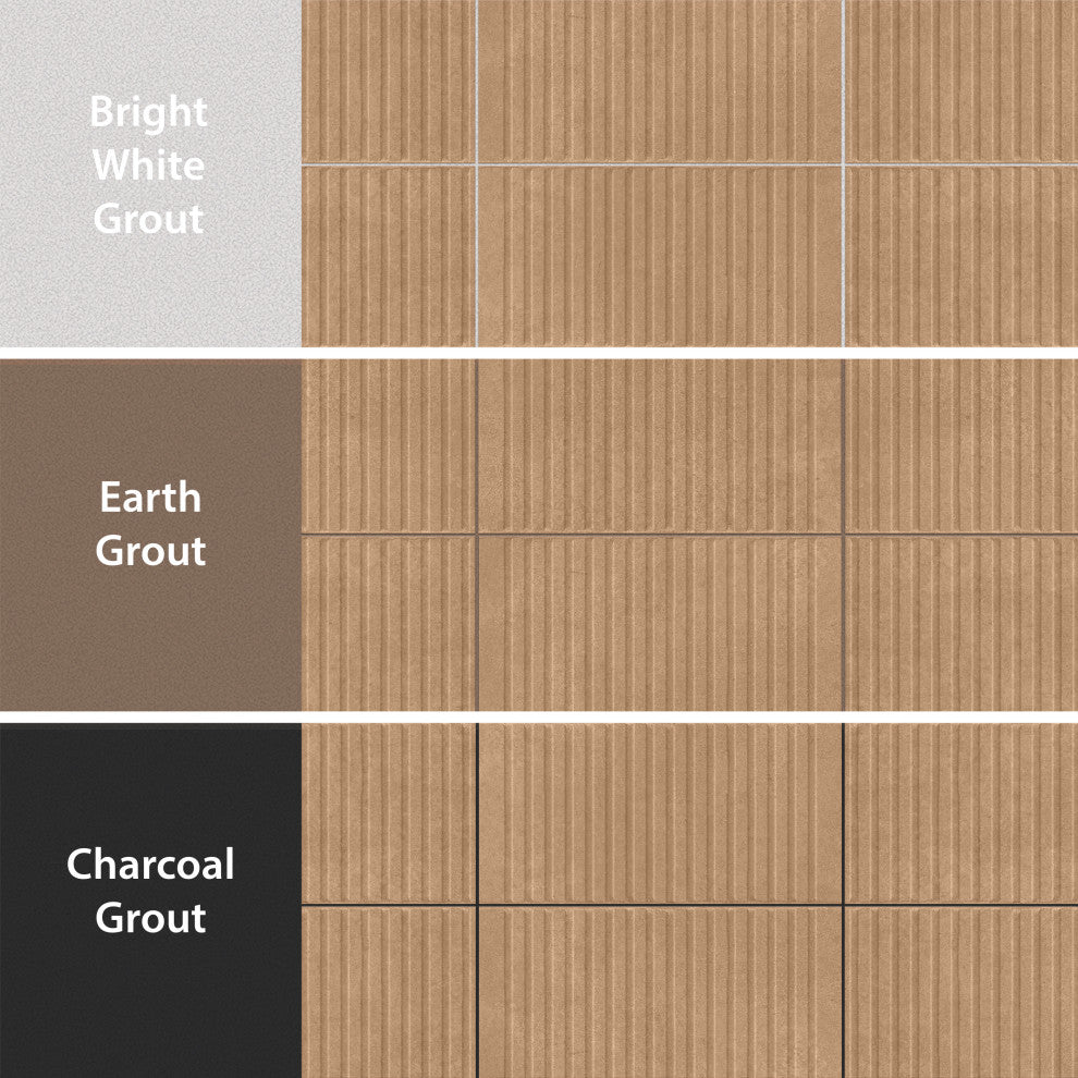 Kings Loft Clay Fluted Ceramic Wall Tile