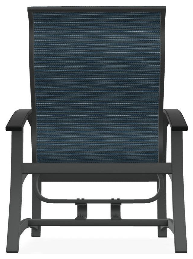 Belle Isle Sling Outdoor Hidden Motion Lounge Chair, Nimbus Ocean/Graphite