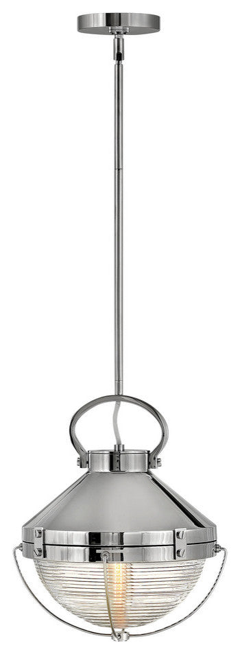 Hinkley Crew Medium Pendant, Polished Nickel