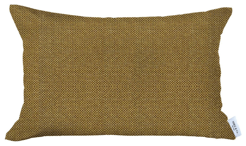 Yellow Solid Lumbar Throw Pillow