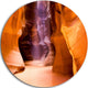Upper Antelope Canyon, Landscape Photo Round Wall Art, 23"