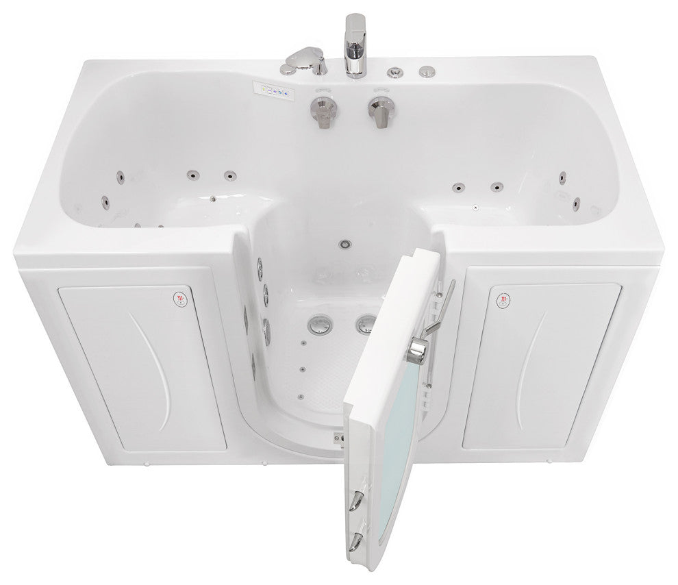 Ella Tub4Two 32"x60" Hydro+Air Massage+Foot Massage Acrylic Two Seat Walk, Tub