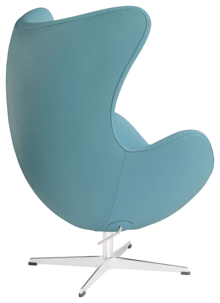 Modern Contemporary Living Room Leather Lounge Chair Black, Blue