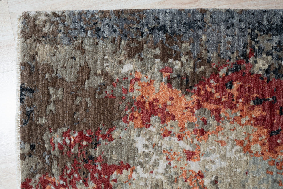 GRAY Contemporary Abstract Galaxy Area Rug
