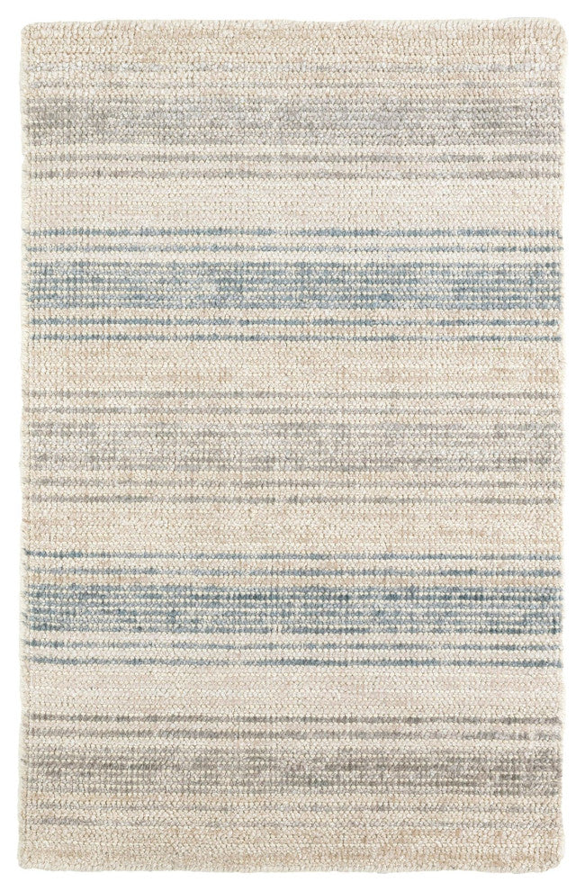 Dash & Albert Moonshine Handwoven Cotton/Viscose Rug, Blue, Runner-2'6" x 8'