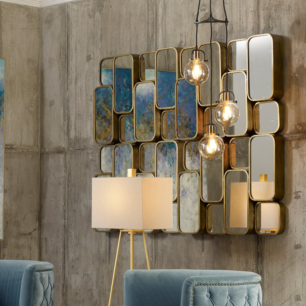 New Uttermost Canute Modern Gold Mirror
