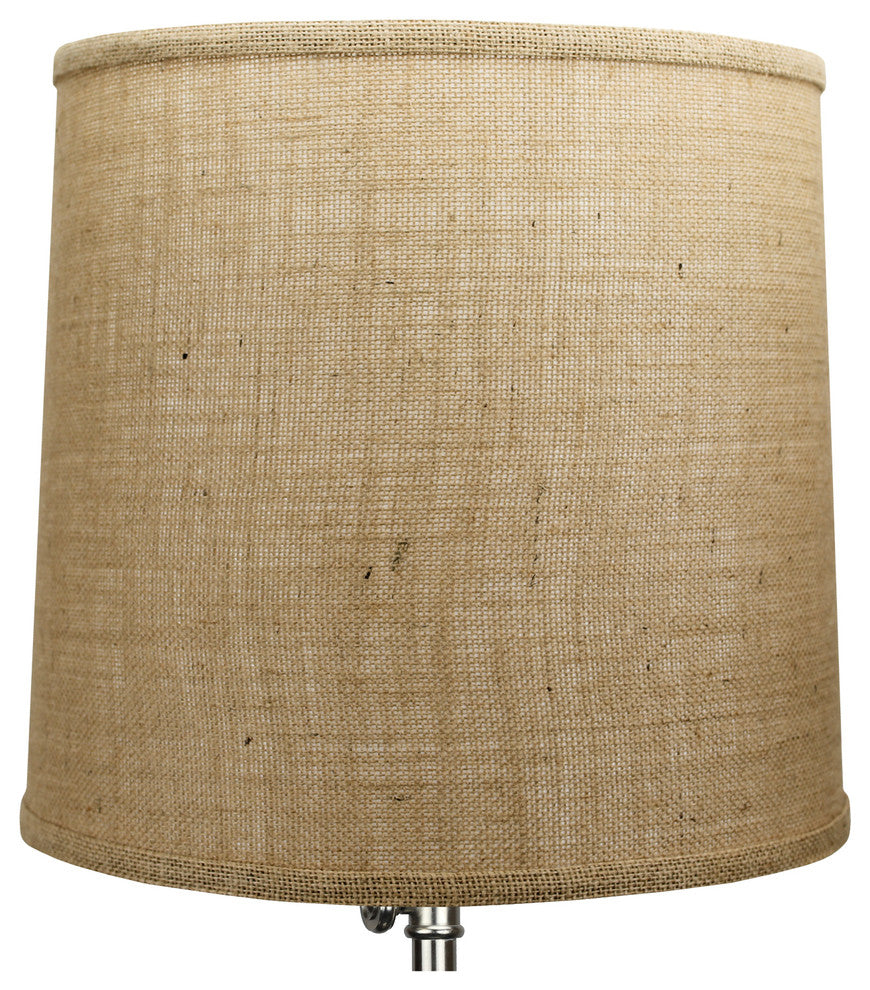 Fenchel Shades 12"x13"x12" Spider Attachment Drum Lamp Shade, Burlap Natur