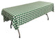 LA Linen Rectangular Gingham Checkered Tablecloth, Hunter Green, 60"x102"