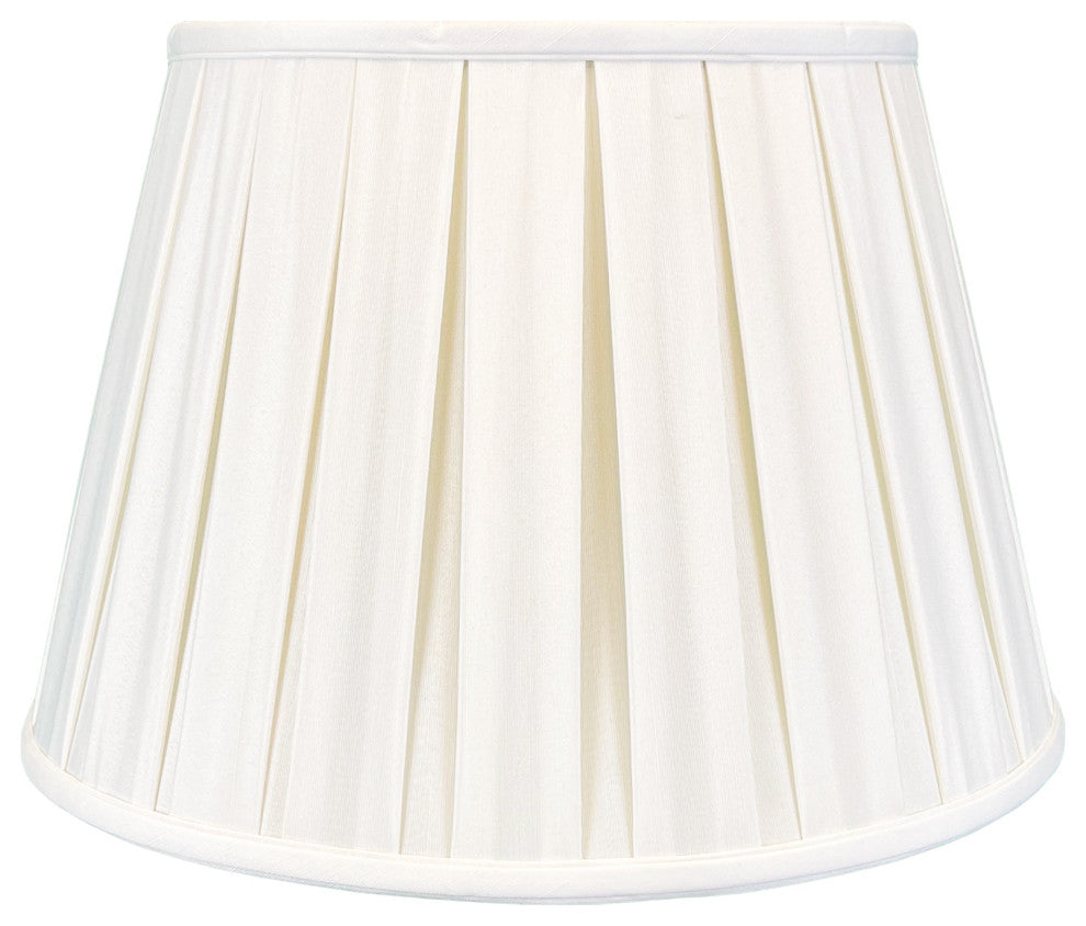 Royal Designs Empire English Pleat Lamp Shade, White, 10.5x16x11, Set of 2