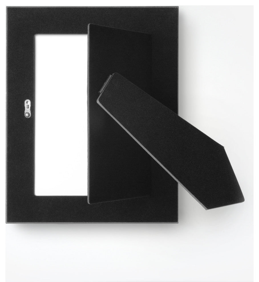 Rubbed Pewter Picture Frame, 2-3/4", Easle Back, Modern, 4 x 6