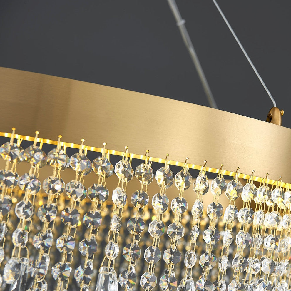 Loda | Multi-level Chic Large Crystal Chandelier, Cool Light 6000k