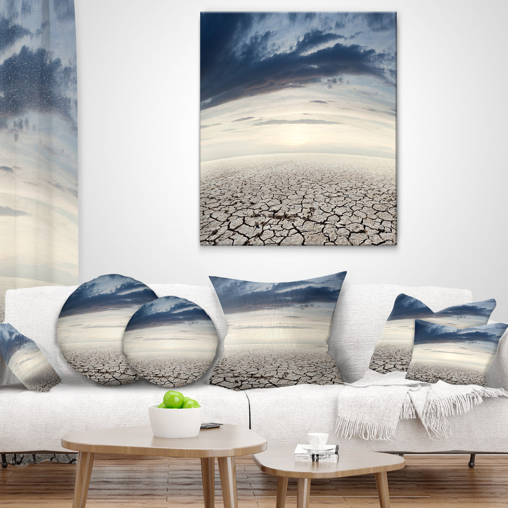 Dry Soil Dreamscape Landscape Photo Throw Pillow, 18"x18"