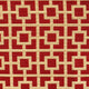 Crimson Square Red and Beige Luxury Throw Pillow, 24"x24"