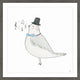"Classic Bird" Framed Painting Print, 12"x12"
