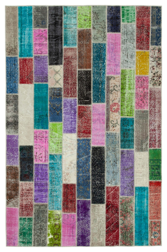 Rug N Carpet - Handwoven Anatolian 6' 5" x 10' 0" Vintage Patchwork Area Rug