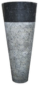 Natural Stone Black Marble Pedestal Conical Shaped Sink (D)16" (H)36"