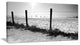 "Landscape in Snow With Fence" Oversized Beach Canvas Artwork, 40"x20"