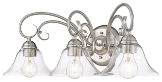 Golden Lighting 8606-BA3 Homestead 3 Light 24"W Bathroom Vanity - Black / Clear