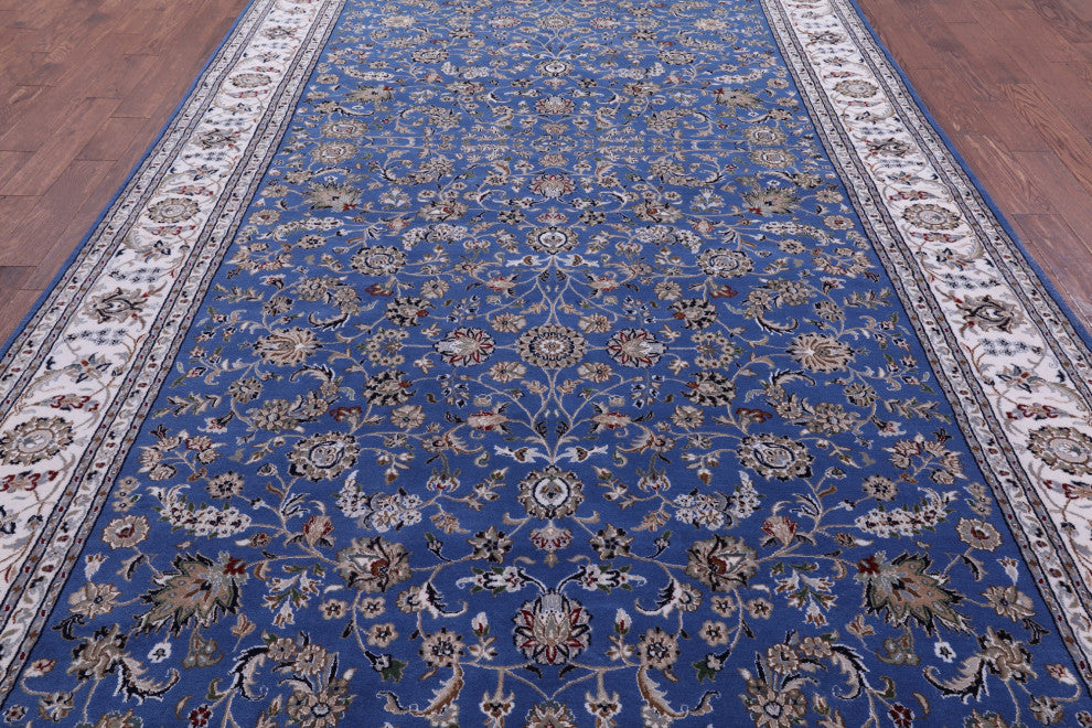 8' 0" X 16' 0" Persian Nain Handmade Wool & Silk Rug - Q14889
