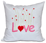 Valentine Print Pillow, Fuschia, 16"x16"