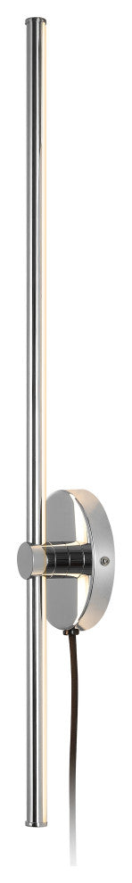 1-Light Modern Minimalist Iron Adjustable Bar Integrated LED Plug-In Sconce