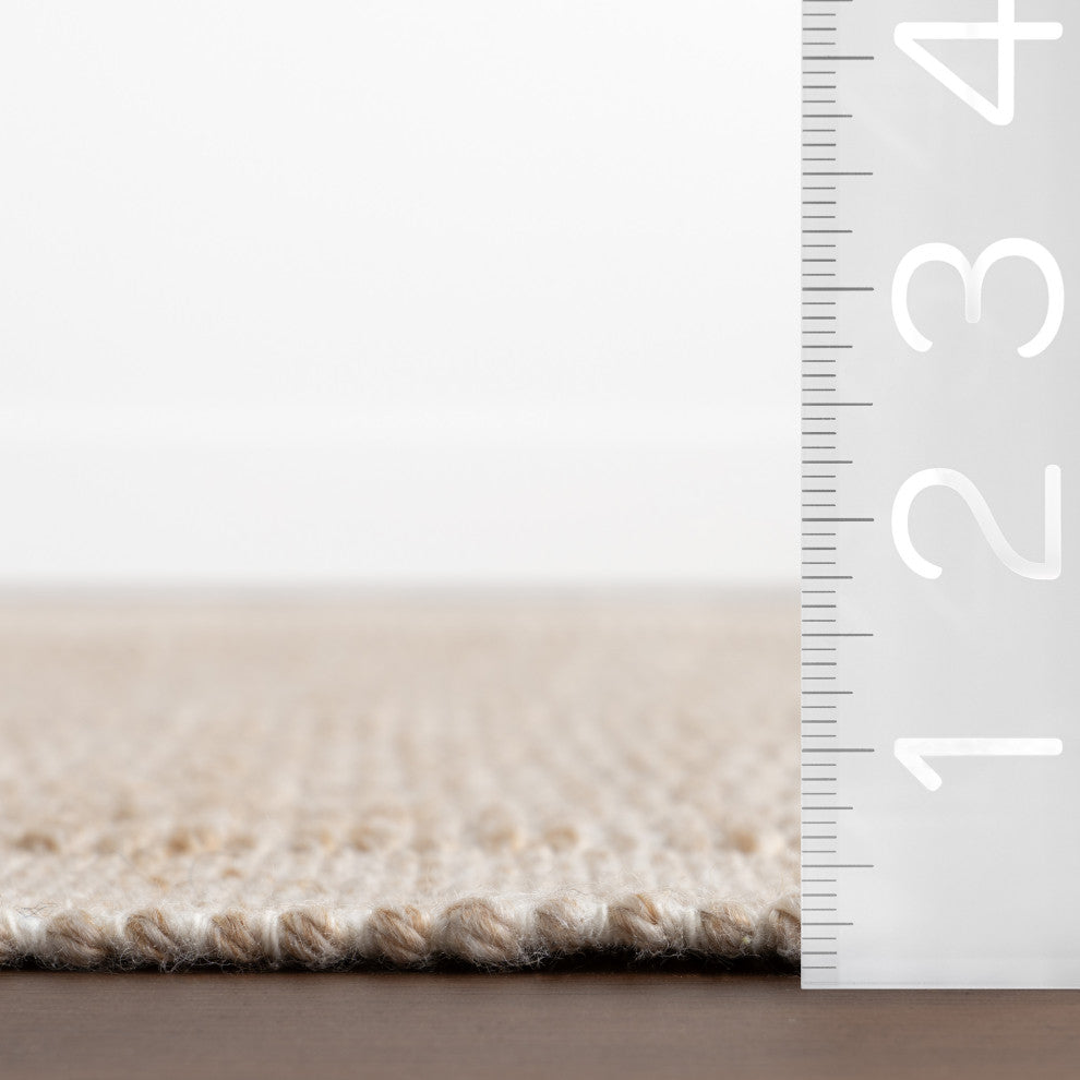 Nuloom Erina Striped Outdoor Rug, Beige 9' x 12'