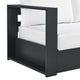 Tahoe Outdoor Patio Powder-Coated Aluminum Modular Left-Facing Loveseat - Gray W