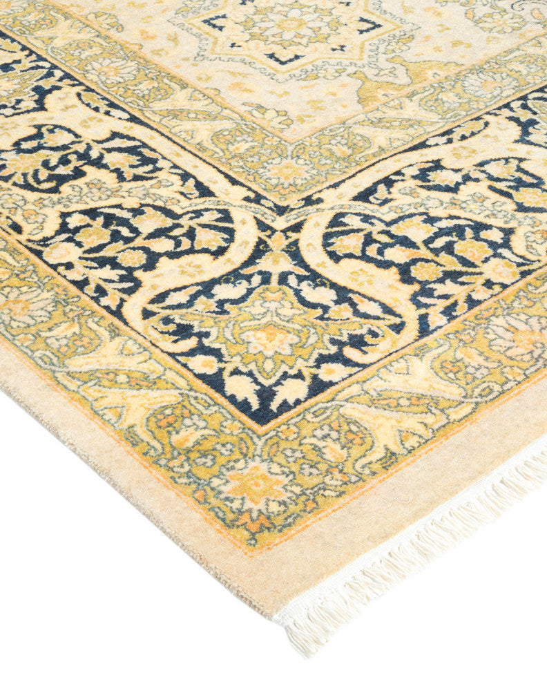 Adeline, One-of-a-Kind Hand-Knotted Area Rug Ivory, 6'1"x9'2"