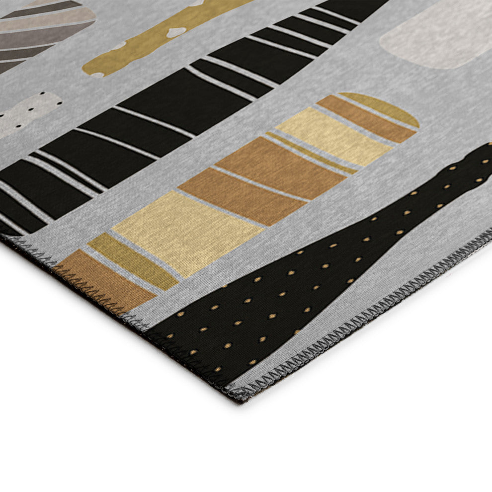 Indoor/Outdoor Kendall KE12 Silver Machine Washable 2'3" x 7'6" Runner Rug