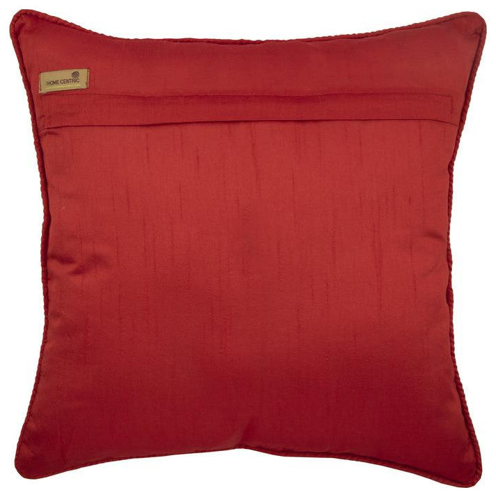 Gold Throw Pillow Cover, Abstract Stripe 22"x22" Silk, Toasted Coral Gold
