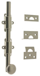 Genuine Solid Brass 8" Heavy Duty Surface Bolt, Satin Nickel