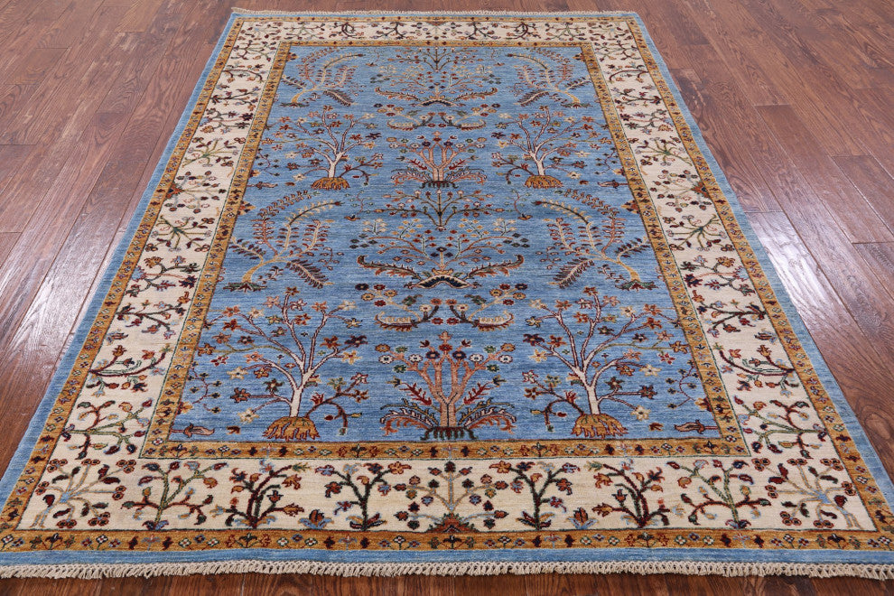 5' 10" X 7' 10" Handmade Persian Tabriz Wool Rug Q7759