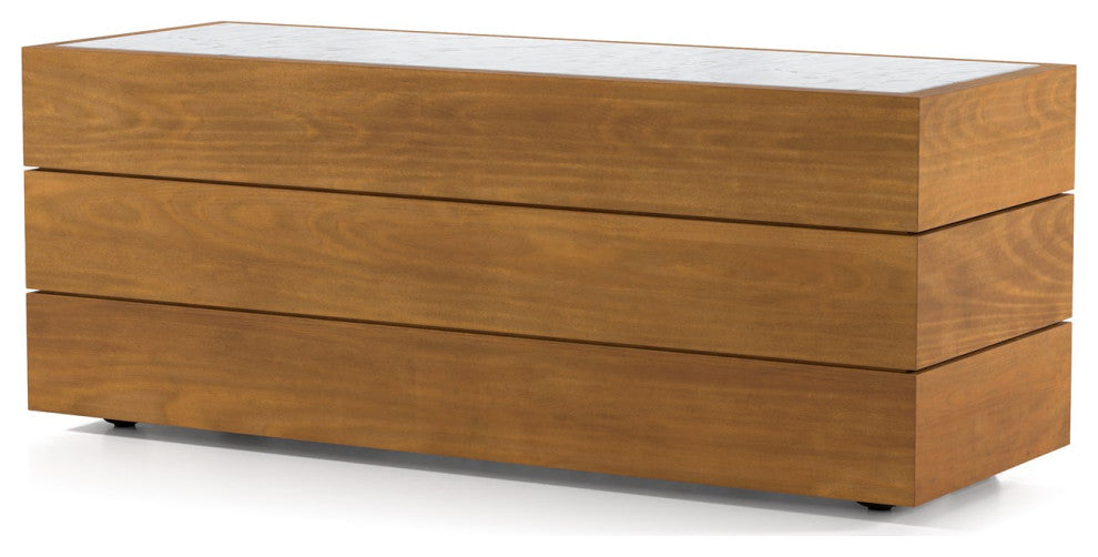 Grant Outdoor End Table-Natural Teak