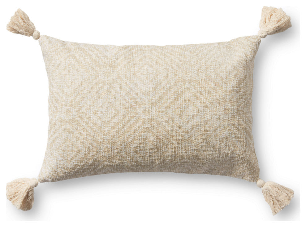 Loloi P0621 Ivory 22" x 22" Cover w/Poly Pillow