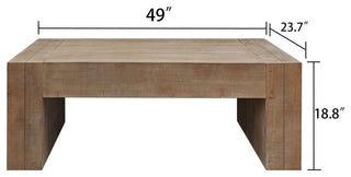 Gewnee Rustic Wood Coffee Table
