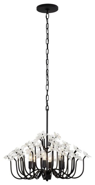 Varaluz 378C06 Wildflower 6 Light 26"W Candle Style Chandelier - Gold Dust /