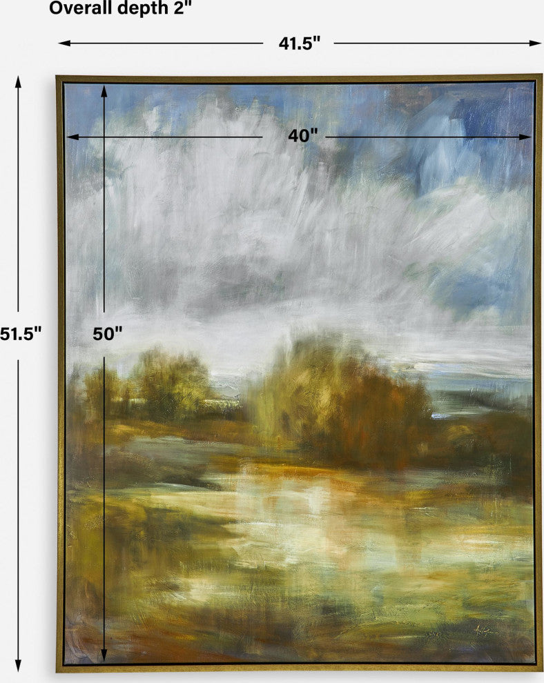 Uttermost 32323 Johns 52" x 42" Framed Landscapes Painting - Multicolored