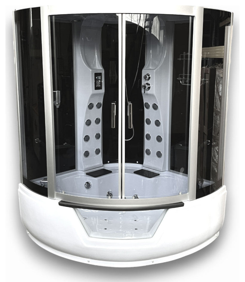 Whirlpool Corner Bathtub Shower 59.05" x 59.05" with Heater - Montecarlo