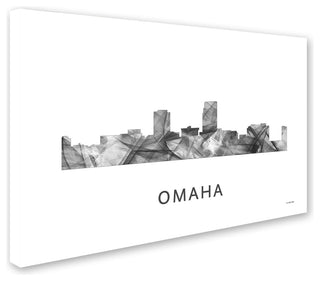 Marlene Watson 'Omaha Nebraska Skyline' Canvas Art, 19x12