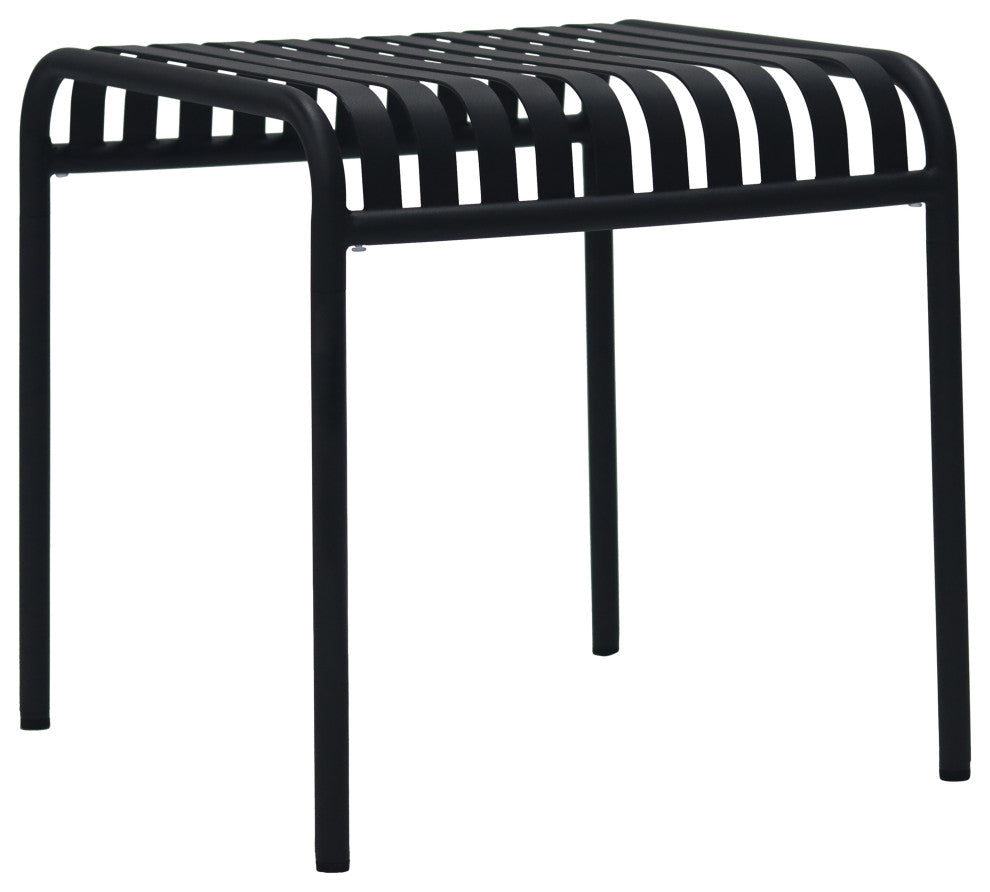 Enid Outdoor Side Table, Black