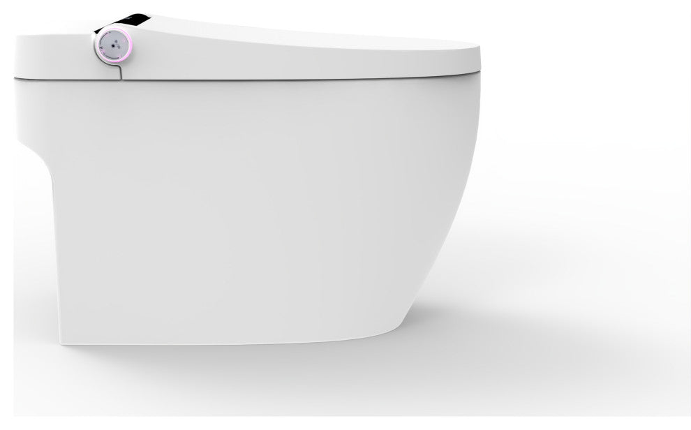 Angeles Modern Ceramic White Smart Toilet with Bidet and Digital Display