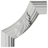 6"W x 6"H x 1 1/8"P Reeded Acanthus Leaf Panel Moulding Corner