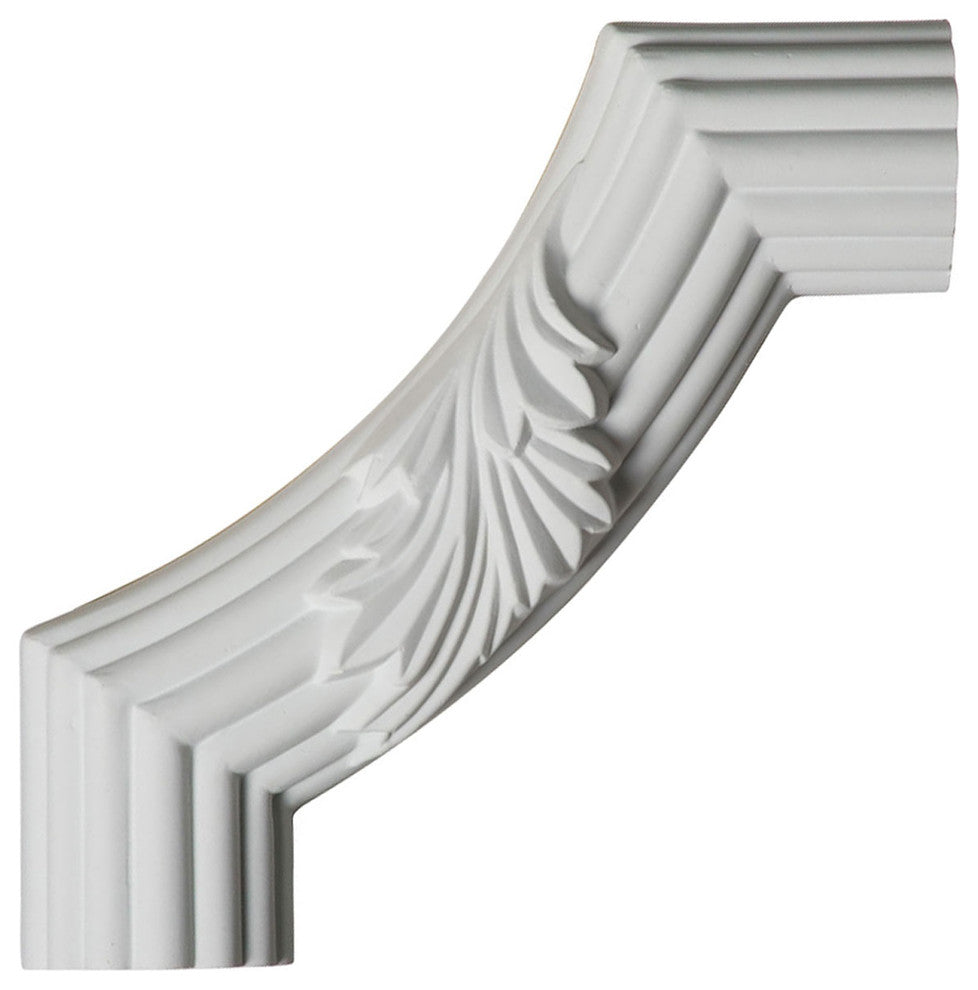 6"W x 6"H x 1 1/8"P Reeded Acanthus Leaf Panel Moulding Corner