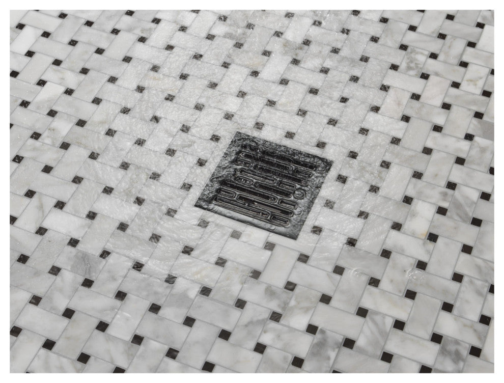 Delta DT062412 4" Tile-In Square Shower Drain - Brilliance Stainless