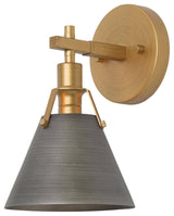 LNC Modern 1-Light Dimmable Metal Armed Wall Sconce 6"W, Gray