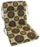 20"X42" Patterned Outdoor Squared Seat/ Back Chair Cushion, Earthly Delight