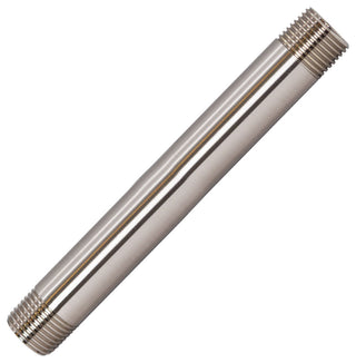 1/2"x6" IPS Pipe Nipple, Polished Brass, Satin Nickel